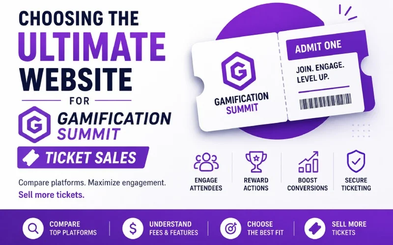 Gamification Summit ticket sales website comparison graphic