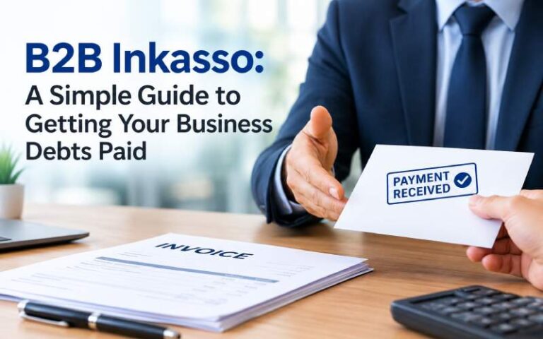 B2B debt collection with invoice and payment received document