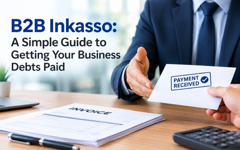 B2B debt collection with invoice and payment received document